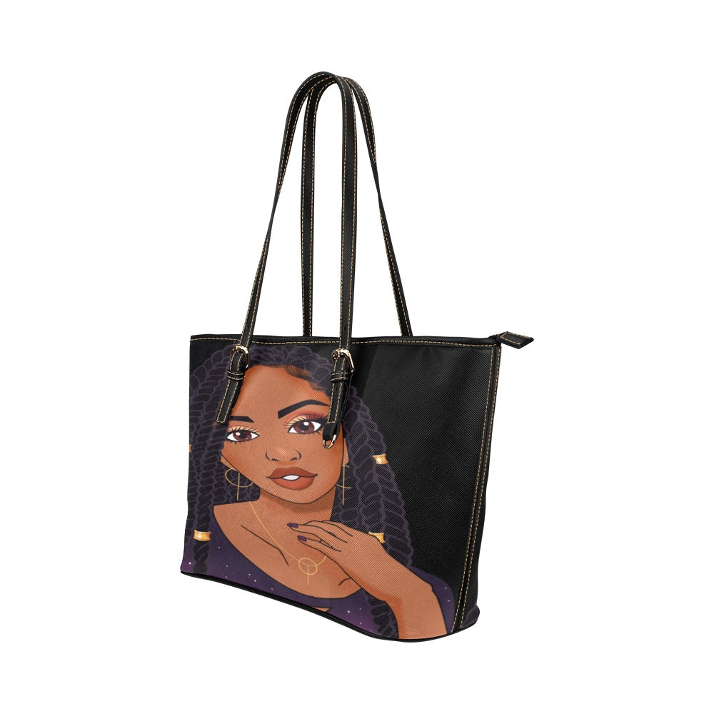 innocent girl Hand bag Leather Tote Bag/Small (Model 1651)