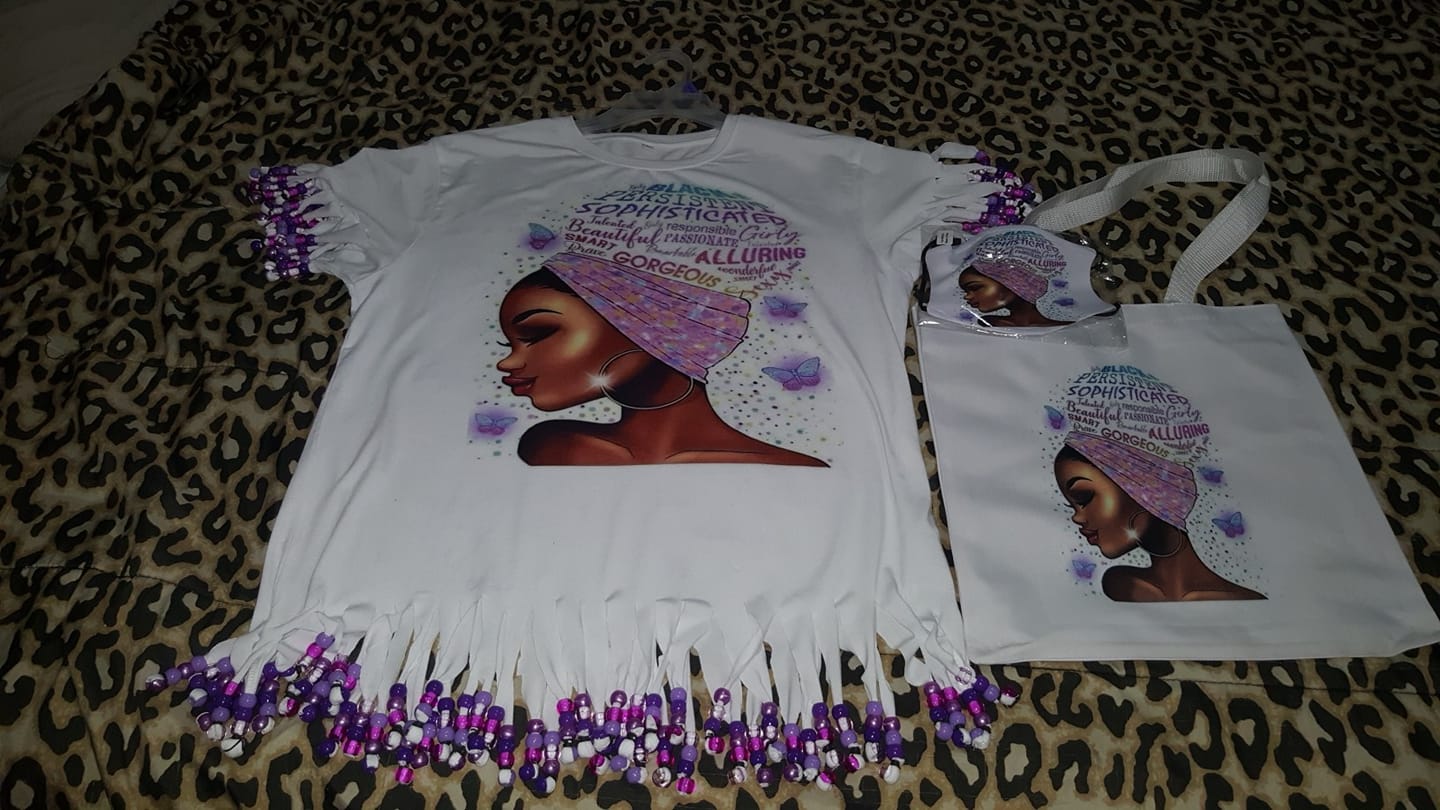 Custom Shirts With Fringes & Blue Border