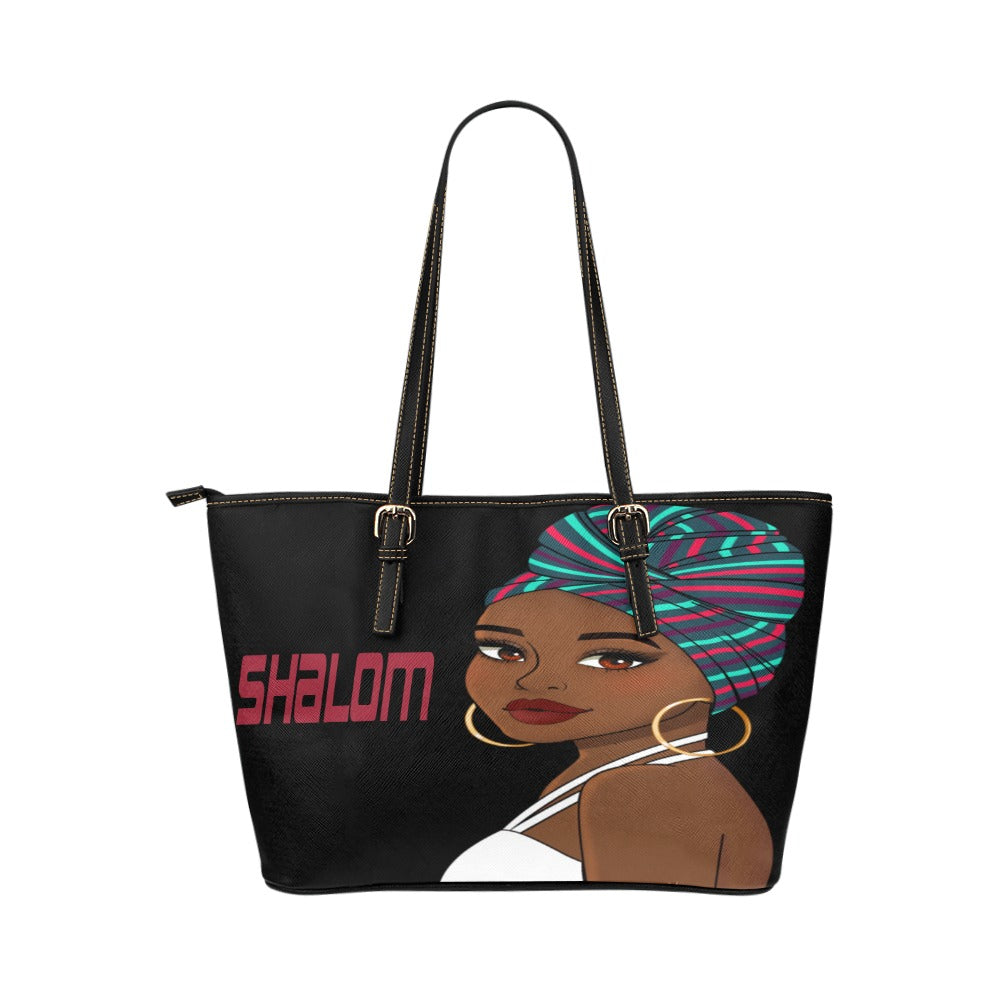 SHALOM HANDBAG Leather Tote Bag/Small (Model 1651)