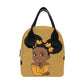 Beauty gold girl lunch bag Zipper Lunch Bag (Model 1689)