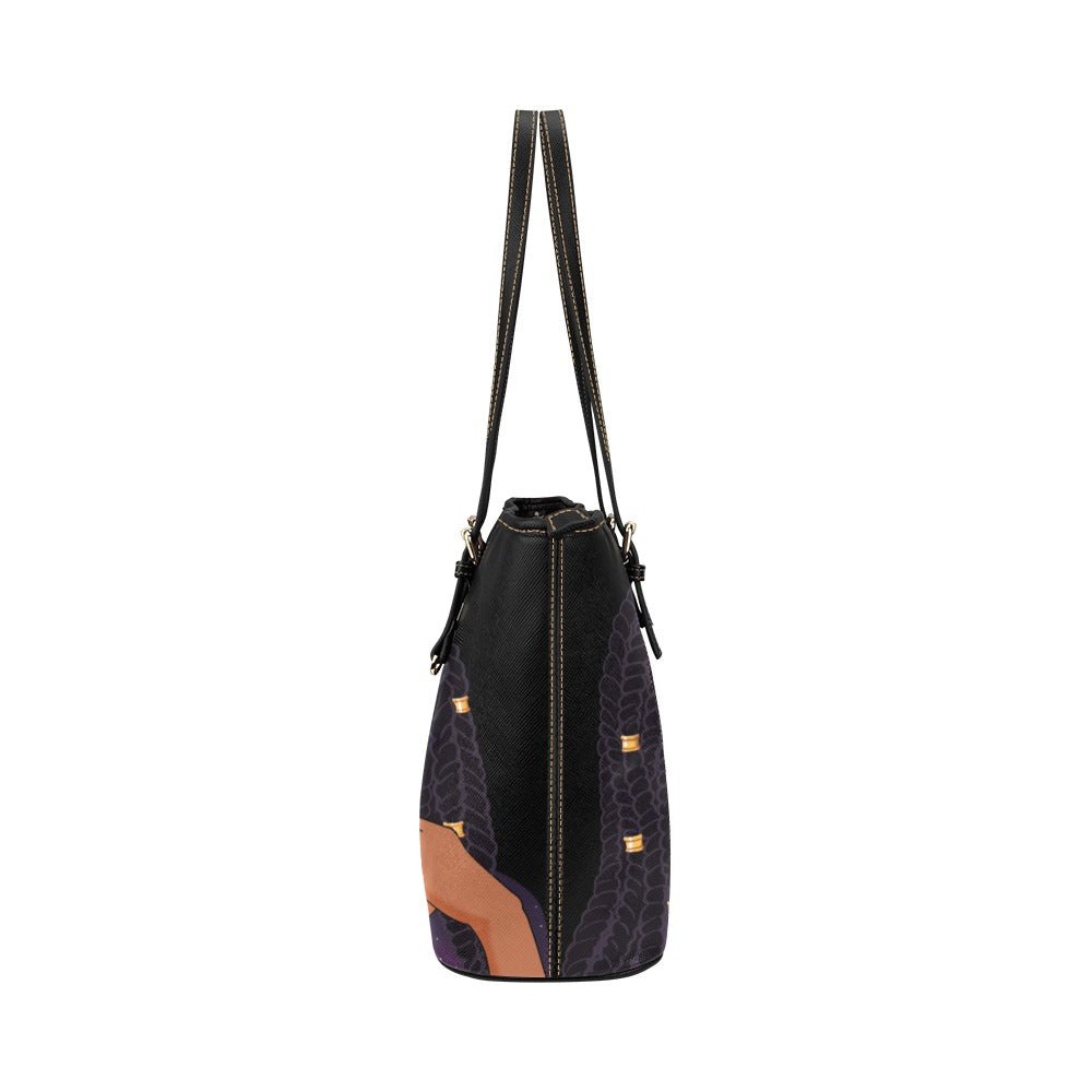 innocent girl Hand bag Leather Tote Bag/Small (Model 1651)