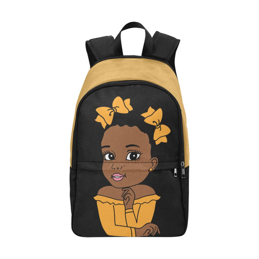 Beauty gold girl backpack Fabric Backpack for Adult (Model 1659)