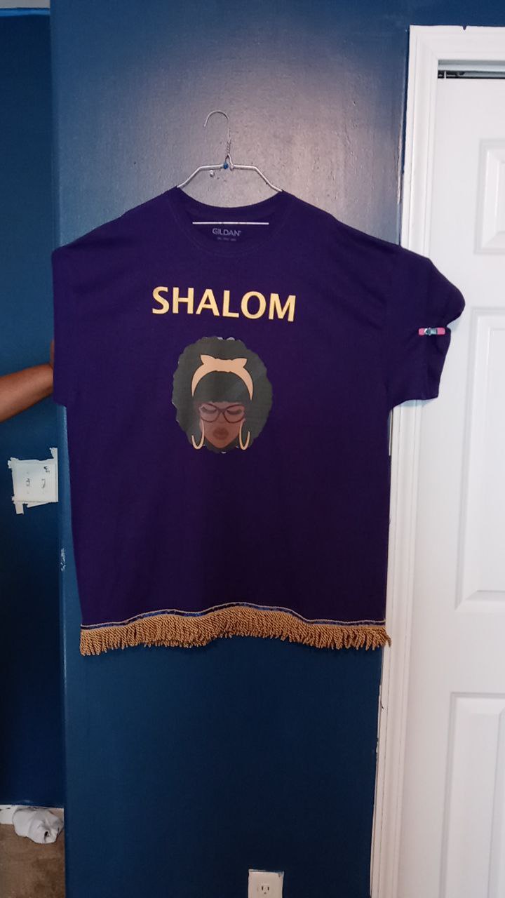 Custom Shirts With Fringes & Blue Border