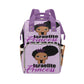 purple princess Multi-Function Diaper Backpack/Diaper Bag (Model 1688)